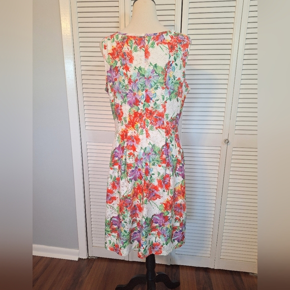 RMLL pleated fit n flare floral lace dress sz 14 *X - Picture 3 of 9